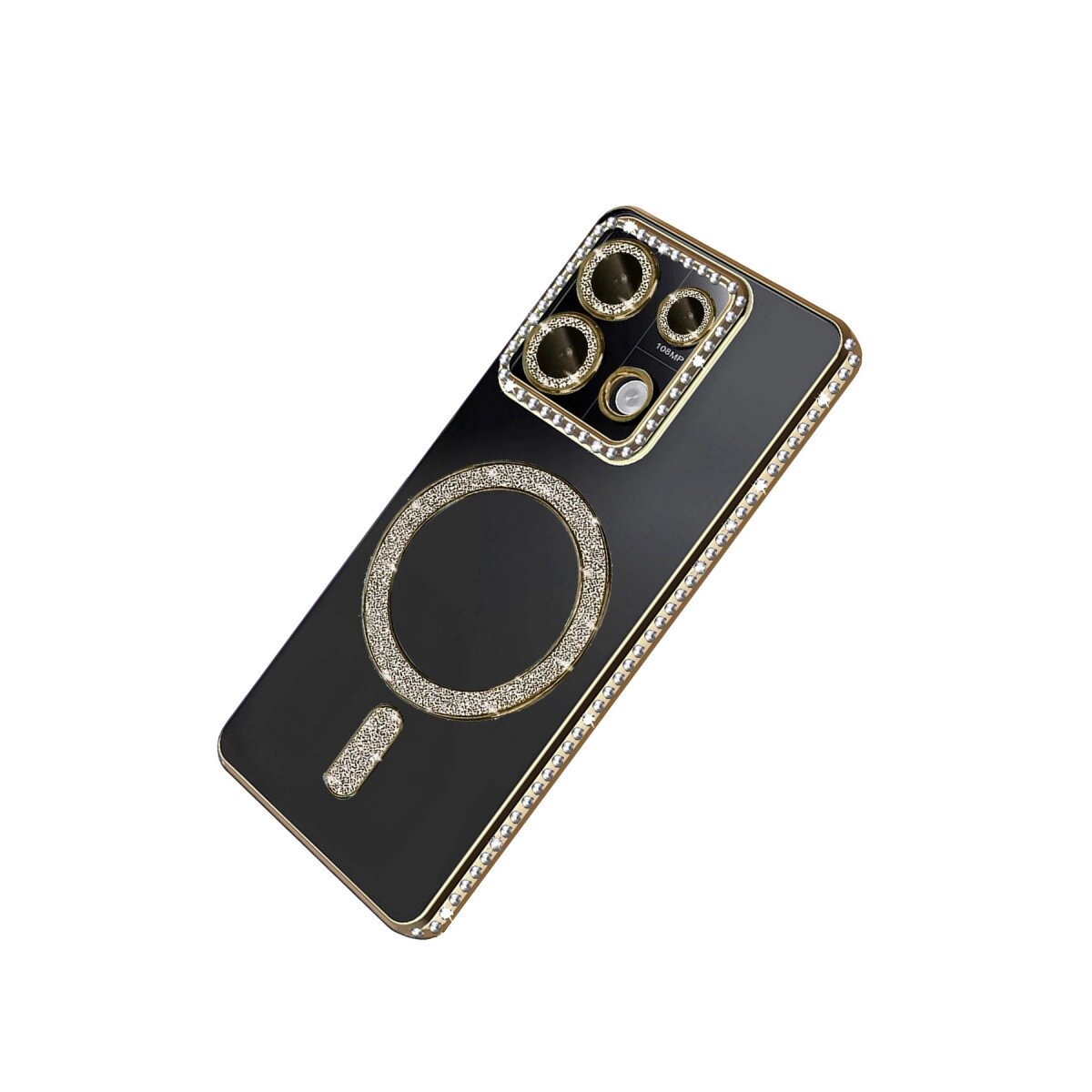 Xiaomi Redmi Note 13 Pro 4g Joke Simli Magneticsafe Kılıf - Gold