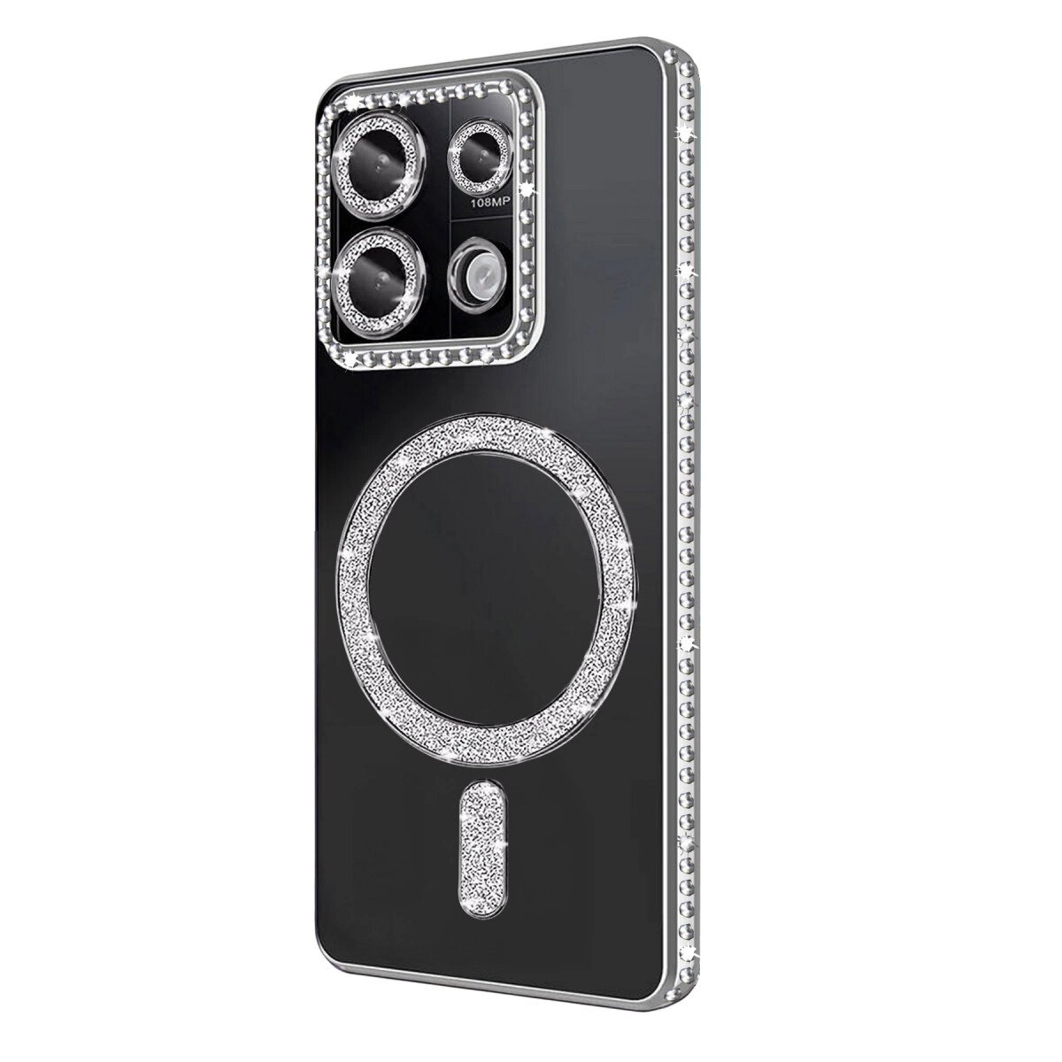 Xiaomi Redmi Note 13 Pro 4g Joke Simli Magneticsafe Kılıf - Gümüş Xiaomi Redmi Note 13 Pro 4g Joke Simli Magneticsafe Kılıf - Gümüş