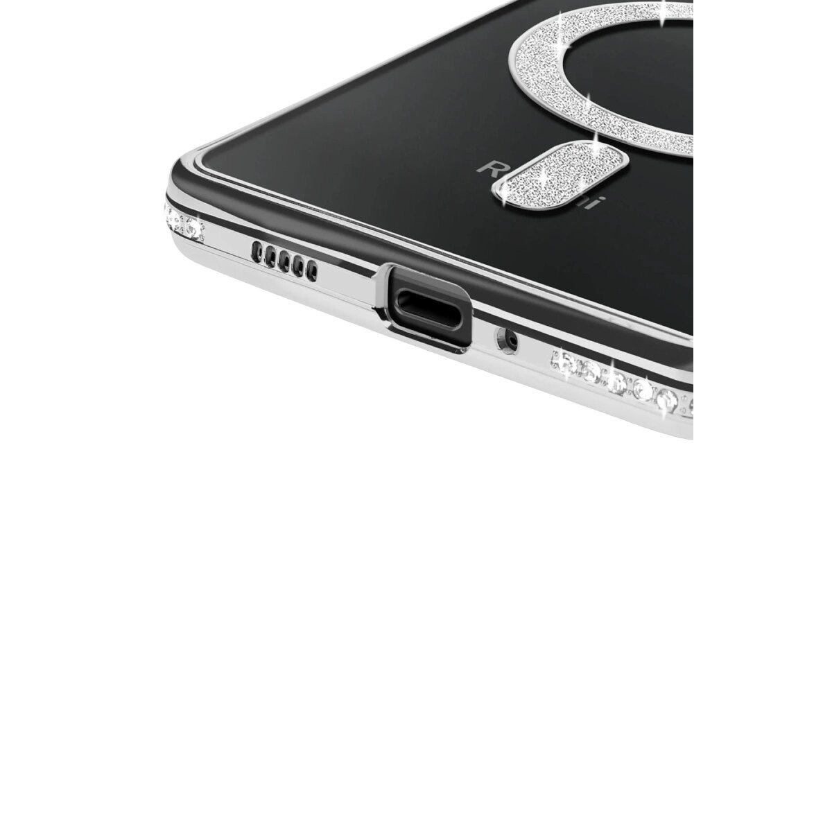 Xiaomi Redmi 14c Joke Simli Magneticsafe Kılıf - Gümüş