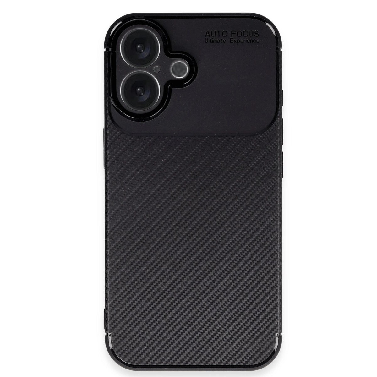 Apple İphone 16 Kılıf Auto Focus Karbon Kapak - Siyah Apple İphone 16 Kılıf Auto Focus Karbon Kapak - Siyah