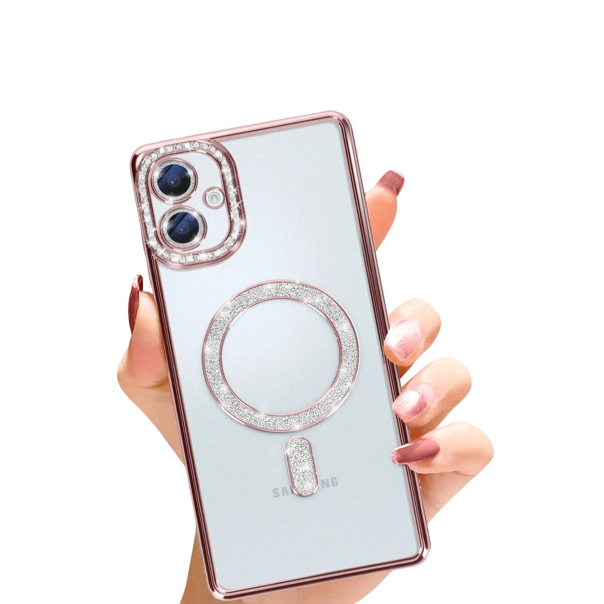 Samsung Galaxy A06 Joke Simli Magneticsafe Kılıf - Pembe Samsung Galaxy A06 Joke Simli Magneticsafe Kılıf - Pembe