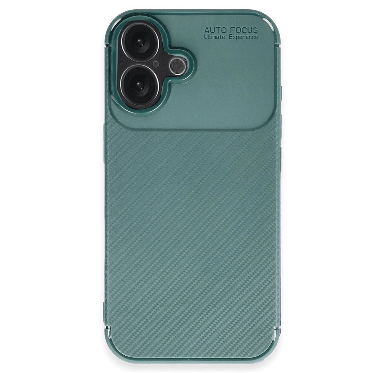 Apple İphone 16 Kılıf Auto Focus Karbon Kapak - Koyu Yeşil Apple İphone 16 Kılıf Auto Focus Karbon Kapak - Koyu Yeşil
