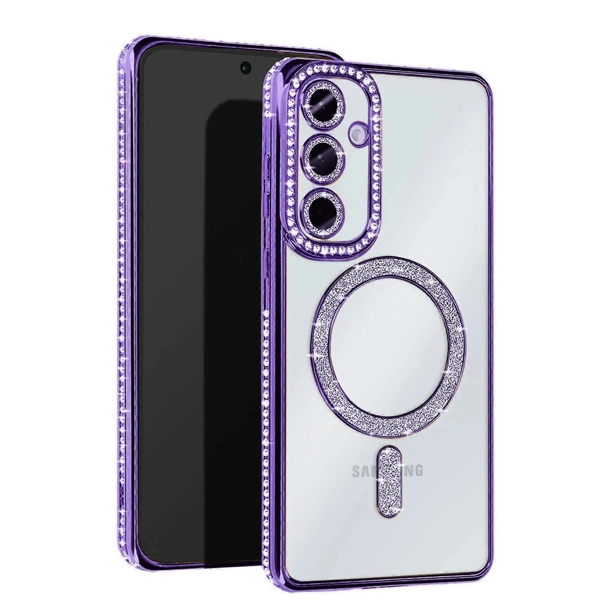 Samsung Galaxy A36 Joke Simli Magneticsafe Kılıf - Derin Mor Samsung Galaxy A36 Joke Simli Magneticsafe Kılıf - Derin Mor