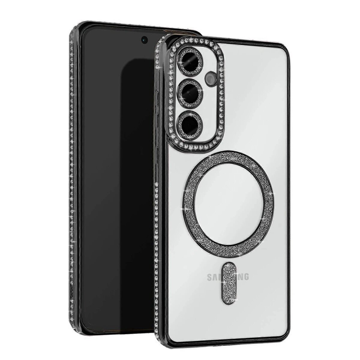 Samsung Galaxy A56 Joke Simli Magneticsafe Kılıf - Siyah Samsung Galaxy A56 Joke Simli Magneticsafe Kılıf - Siyah