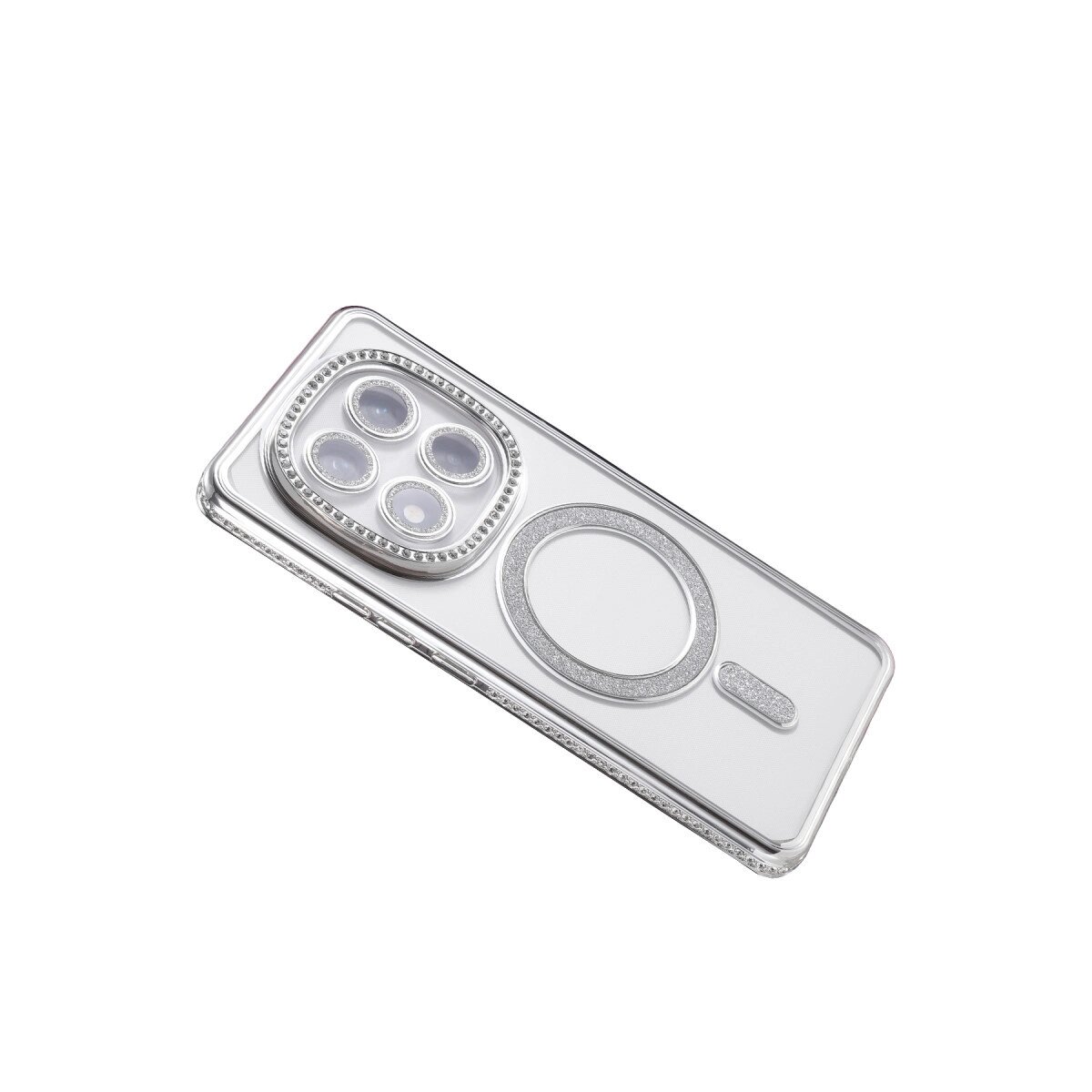 Xiaomi Redmi Note 14 Pro 5g Joke Simli Magneticsafe Kılıf - Gümüş Xiaomi Redmi Note 14 Pro 5g Joke Simli Magneticsafe Kılıf - Gümüş