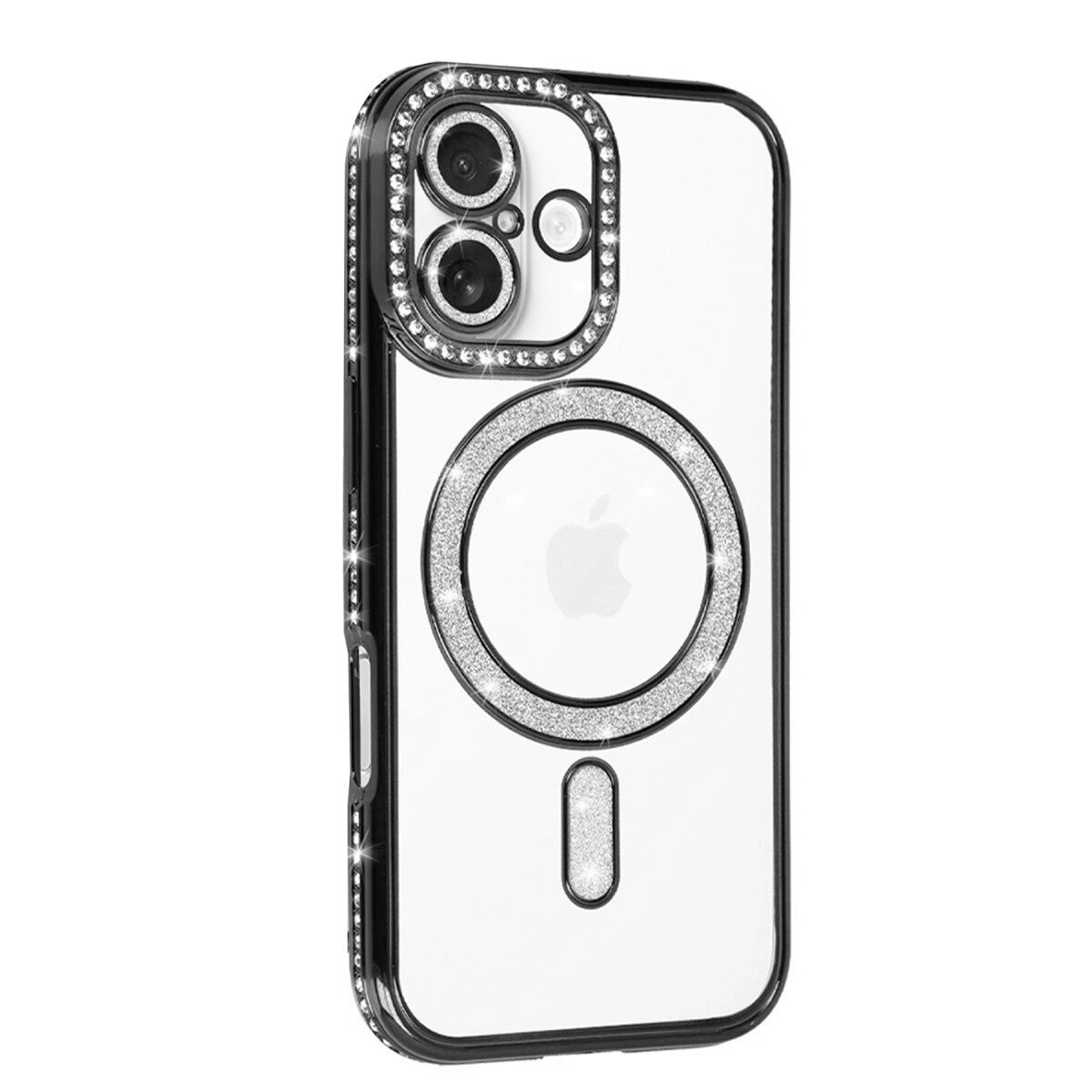 Apple İphone 17 Joke Simli Magneticsafe Kılıf - Siyah