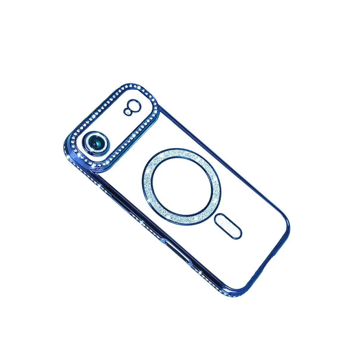 Apple İphone 17 Air Joke Simli Magneticsafe Kılıf - Mavi Apple İphone 17 Air Joke Simli Magneticsafe Kılıf - Mavi