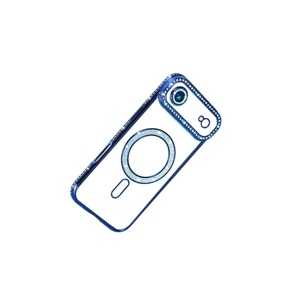 Apple İphone 17 Air Joke Simli Magneticsafe Kılıf - Mavi Apple İphone 17 Air Joke Simli Magneticsafe Kılıf - Mavi