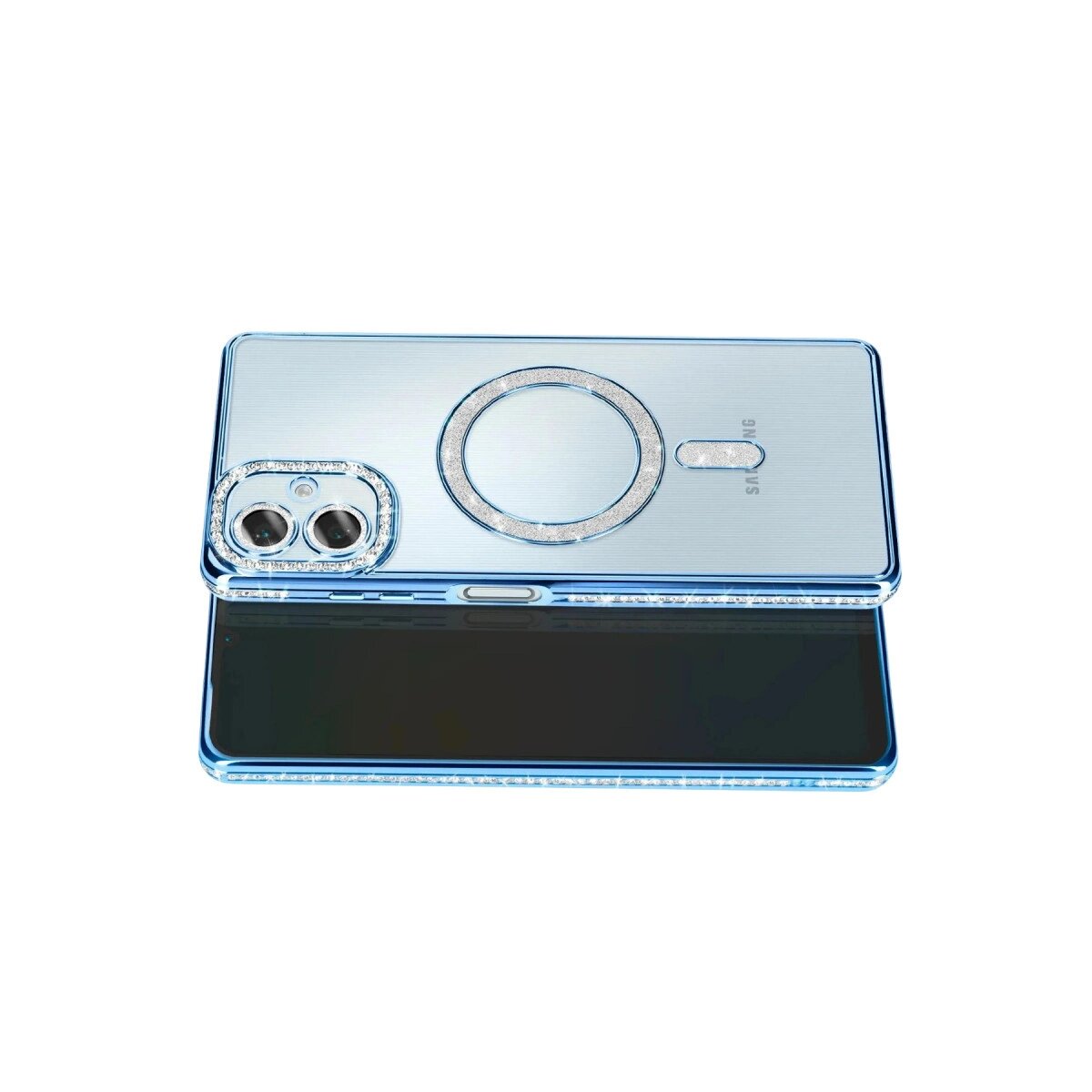 Samsung Galaxy A07 4g Joke Simli Magneticsafe Kılıf - Mavi Samsung Galaxy A07 4g Joke Simli Magneticsafe Kılıf - Mavi