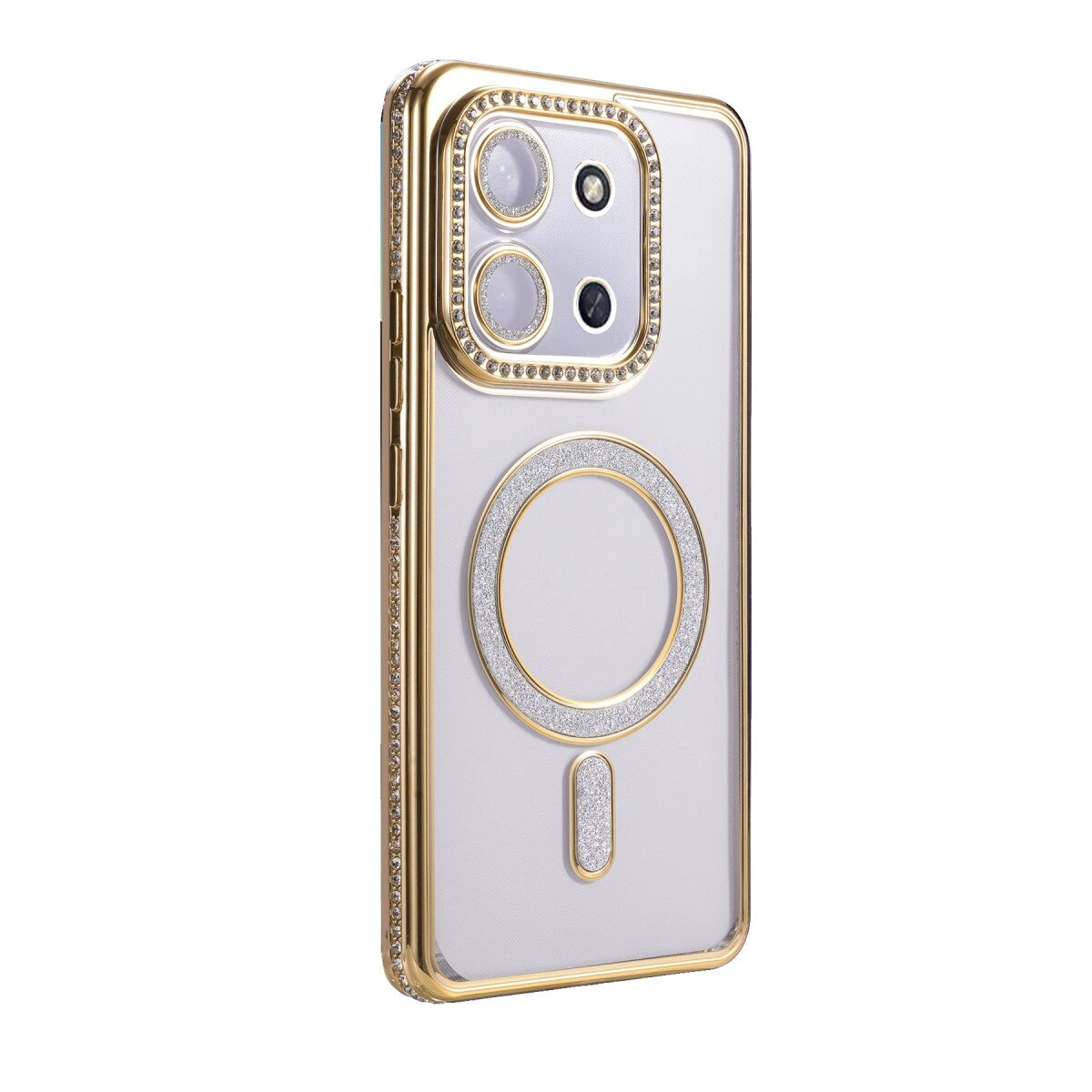 Xiaomi Redmi 15c 4g Joke Simli Magneticsafe Kılıf - Gold Xiaomi Redmi 15c 4g Joke Simli Magneticsafe Kılıf - Gold