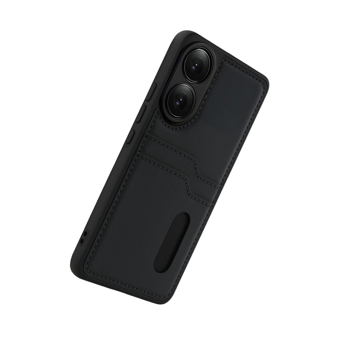 Oppo A38 Sara Kartvizitli Deri Kılıf - Siyah Oppo A38 Sara Kartvizitli Deri Kılıf - Siyah