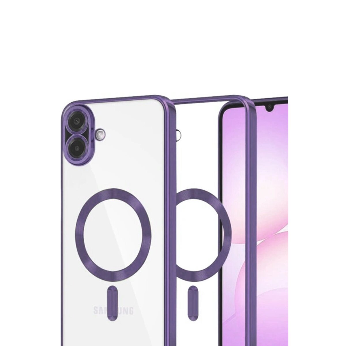 Samsung Galaxy A07 4g Kross Magneticsafe Kapak - Mor Samsung Galaxy A07 4g Kross Magneticsafe Kapak - Mor