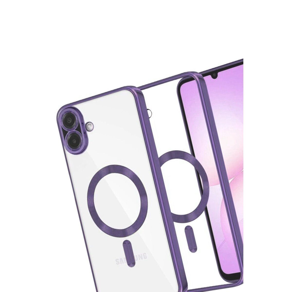 Samsung Galaxy A07 4g Kross Magneticsafe Kapak - Mor Samsung Galaxy A07 4g Kross Magneticsafe Kapak - Mor