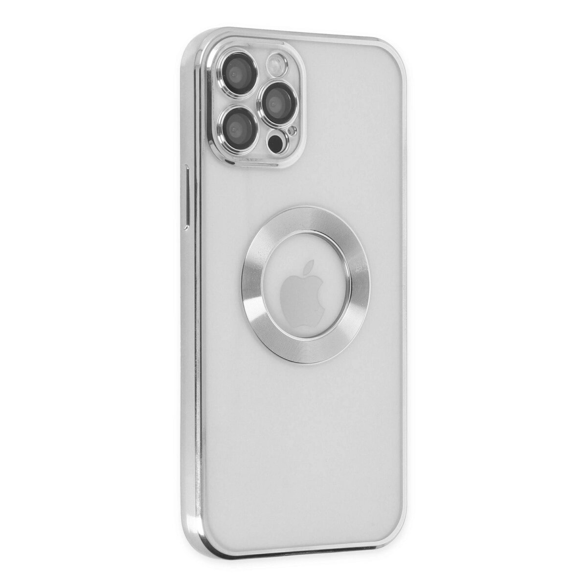 Apple İphone 12 Pro Kılıf Slot Silikon - Gümüş