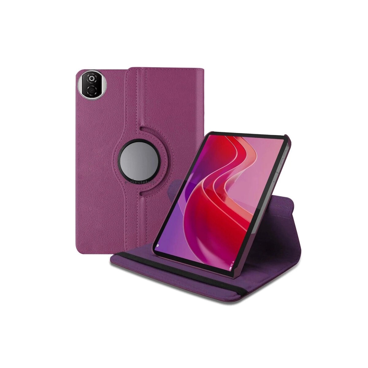 Huawei Honor Pad X7 360 Tablet Deri Kılıf - Mor Huawei Honor Pad X7 360 Tablet Deri Kılıf - Mor