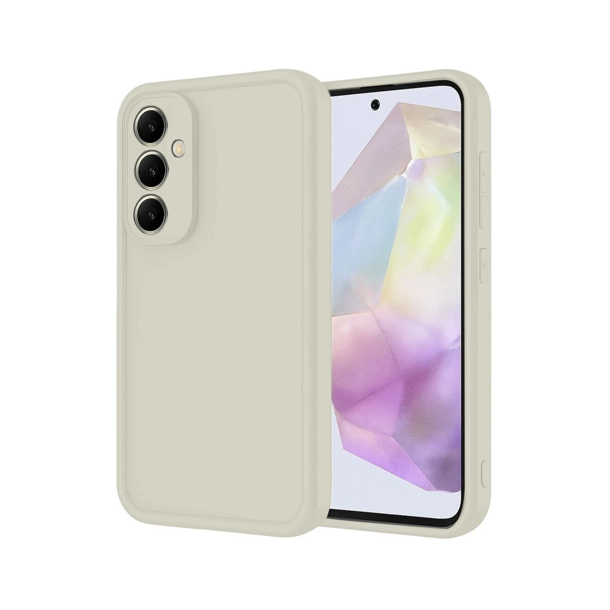 Samsung Galaxy A17 5g Viera Silikon - Krem Samsung Galaxy A17 5g Viera Silikon - Krem