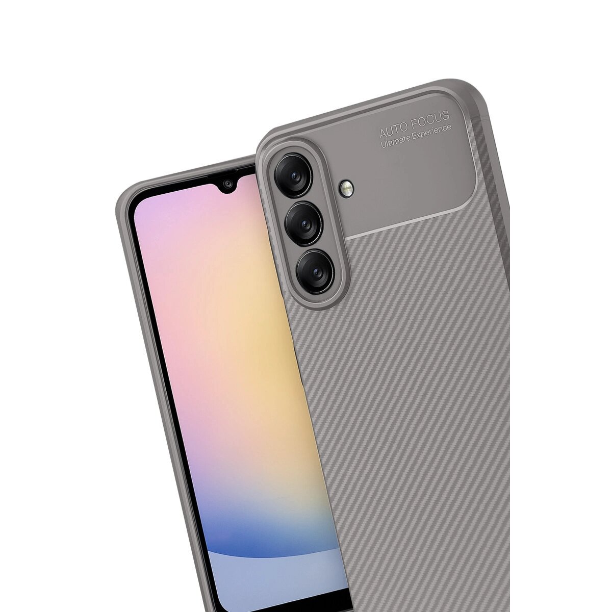 Samsung Galaxy A17 5g Auto Focus Karbon Kapak - Gri Samsung Galaxy A17 5g Auto Focus Karbon Kapak - Gri