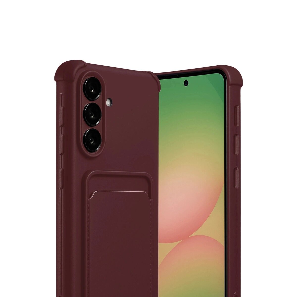 Samsung Galaxy A17 5g Kelvin Kartvizitli Silikon - Bordo Samsung Galaxy A17 5g Kelvin Kartvizitli Silikon - Bordo
