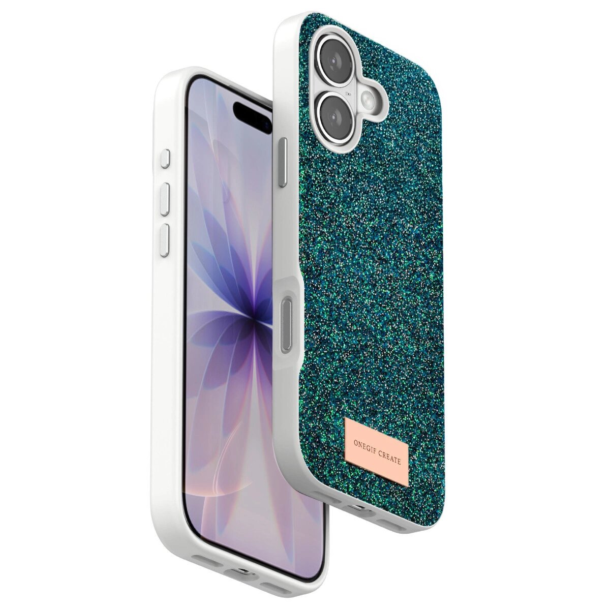 Onegif Apple İphone 17 Bright Simli Kapak - Koyu Yeşil Onegif Apple İphone 17 Bright Simli Kapak - Koyu Yeşil