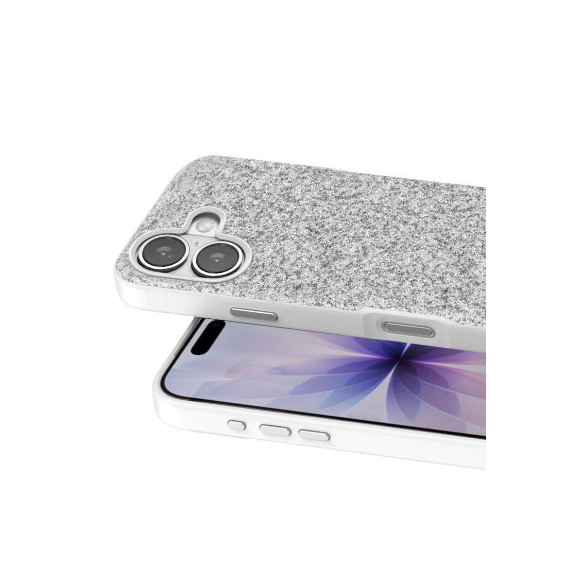 Onegif Apple İphone 17 Bright Simli Kapak - Beyaz Onegif Apple İphone 17 Bright Simli Kapak - Beyaz