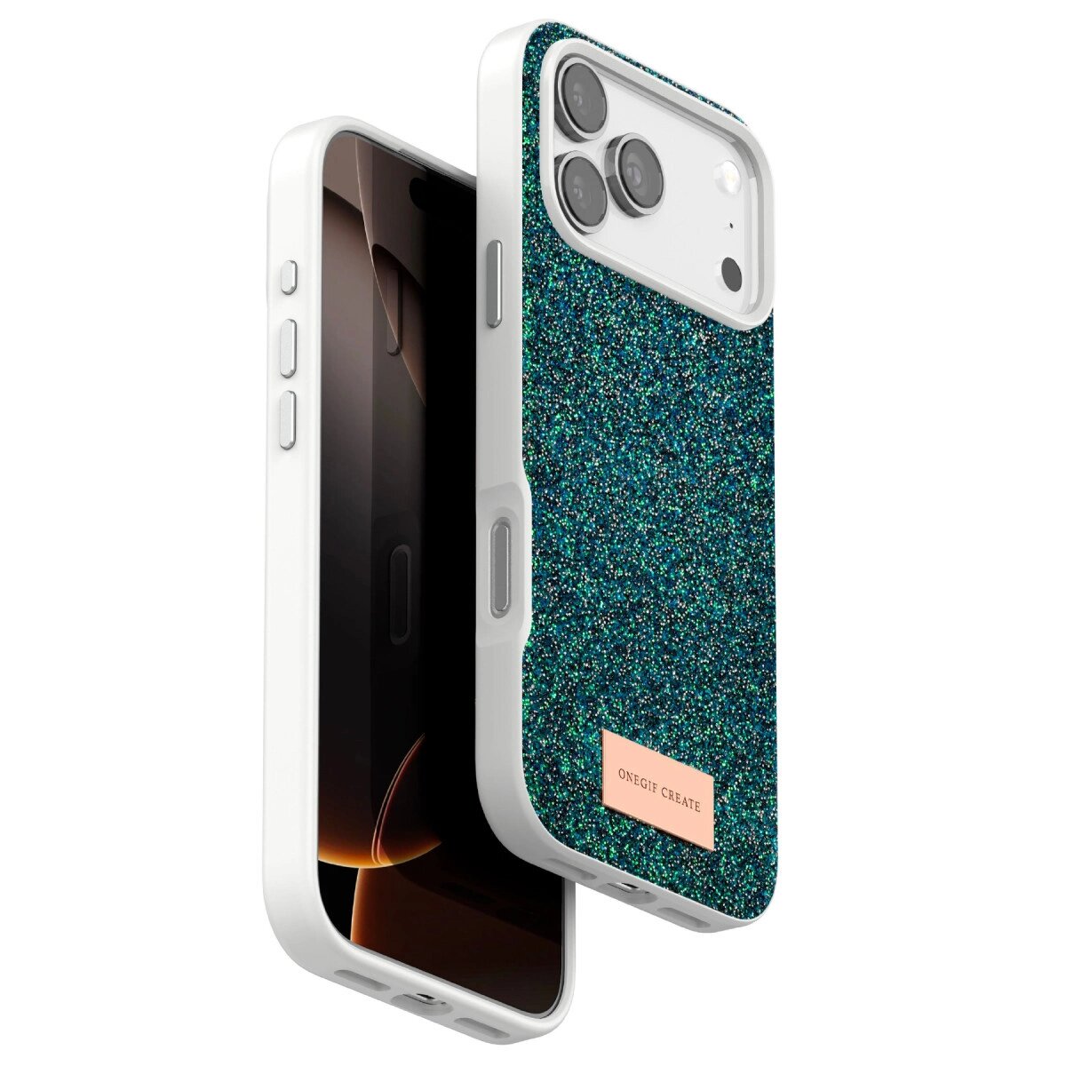 Onegif Apple İphone 17 Pro Max Bright Simli Kapak - Koyu Yeşil Onegif Apple İphone 17 Pro Max Bright Simli Kapak - Koyu Yeşil
