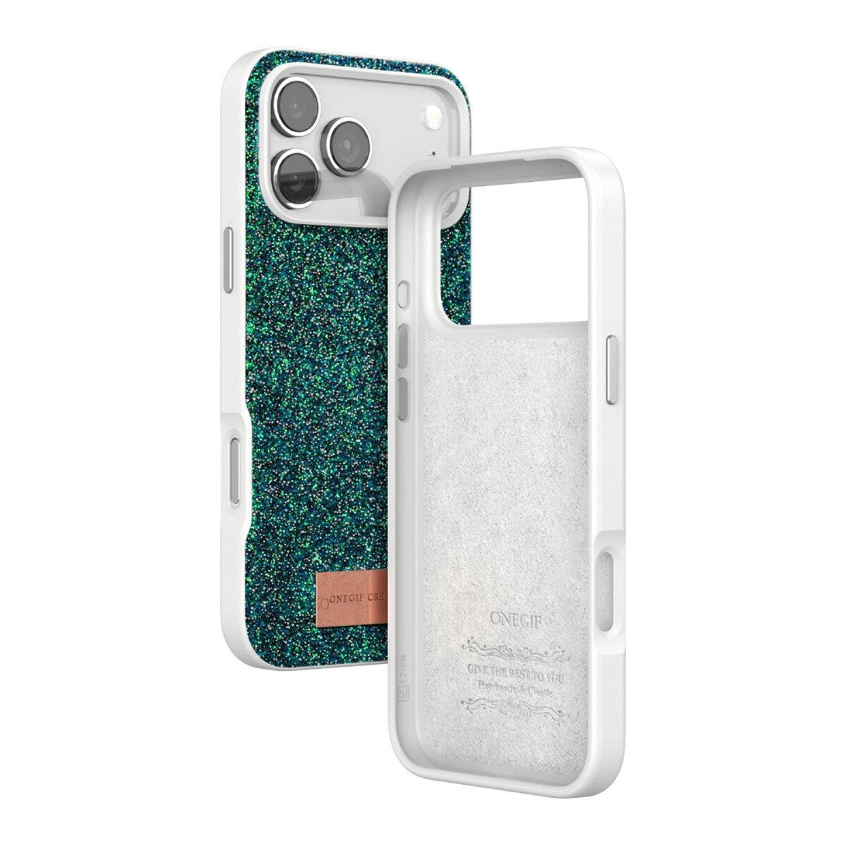 Onegif Apple İphone 17 Pro Max Bright Simli Kapak - Koyu Yeşil Onegif Apple İphone 17 Pro Max Bright Simli Kapak - Koyu Yeşil