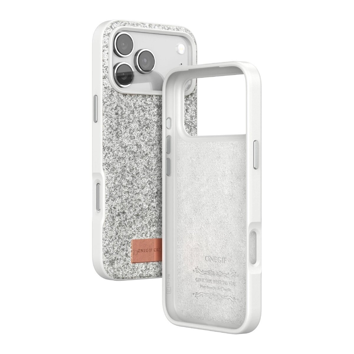 Onegif Apple İphone 17 Pro Max Bright Simli Kapak - Beyaz Onegif Apple İphone 17 Pro Max Bright Simli Kapak - Beyaz
