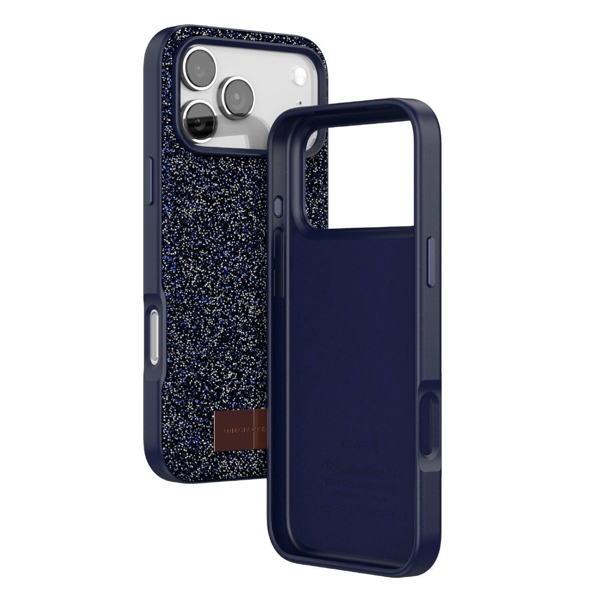 Onegif Apple İphone 17 Pro Max Bright Simli Kapak - Mavi Onegif Apple İphone 17 Pro Max Bright Simli Kapak - Mavi
