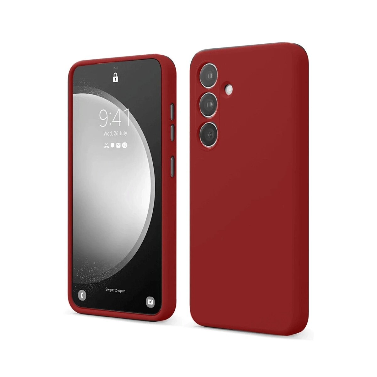 Samsung Galaxy S24 Fe Kılıf First Silikon - Kırmızı Samsung Galaxy S24 Fe Kılıf First Silikon - Kırmızı