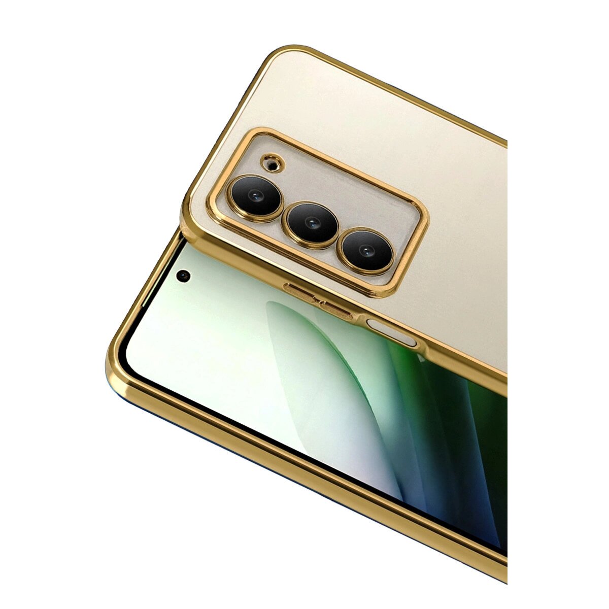 Xiaomi Redmi 15 4g Razer Lensli Silikon - Gold Xiaomi Redmi 15 4g Razer Lensli Silikon - Gold