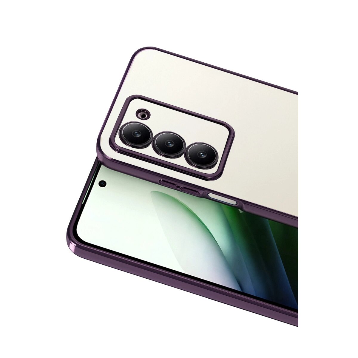Xiaomi Redmi 15 4g Razer Lensli Silikon - Mor Xiaomi Redmi 15 4g Razer Lensli Silikon - Mor