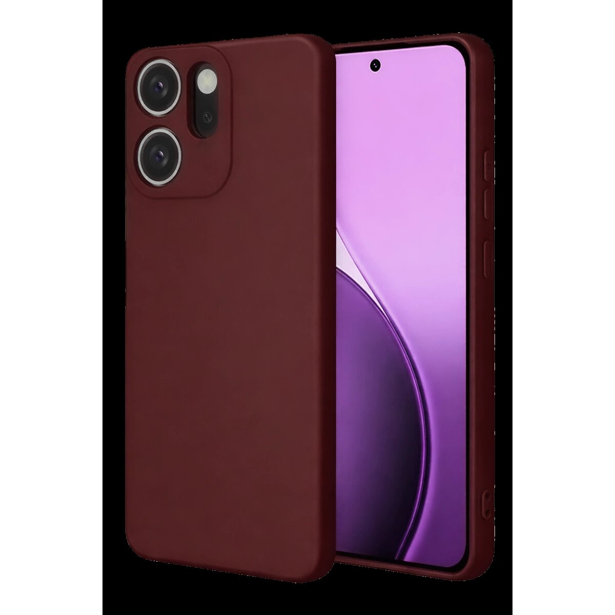 Oppo Reno 14f First Silikon - Bordo Oppo Reno 14f First Silikon - Bordo