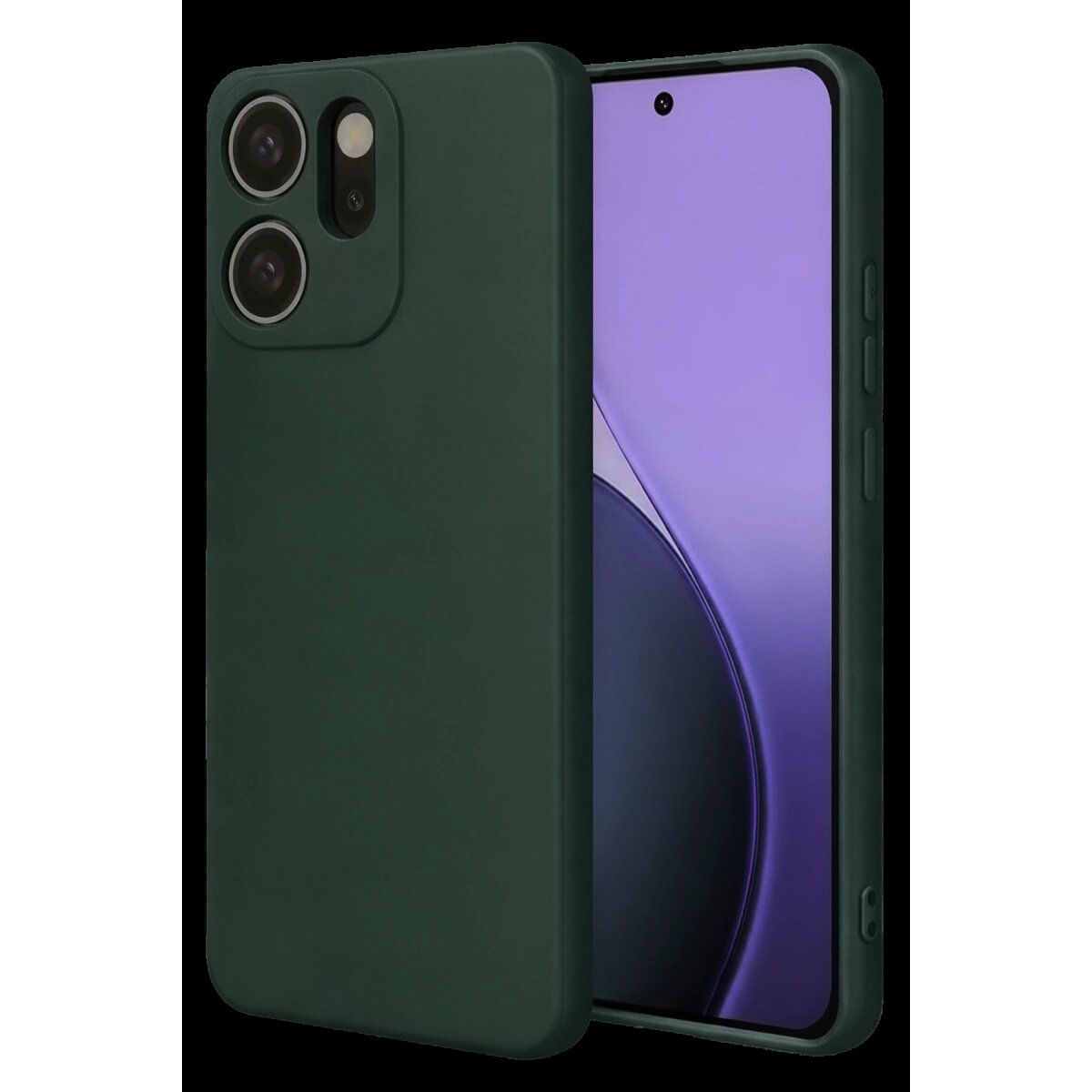 Oppo Reno 14f First Silikon - Koyu Yeşil Oppo Reno 14f First Silikon - Koyu Yeşil