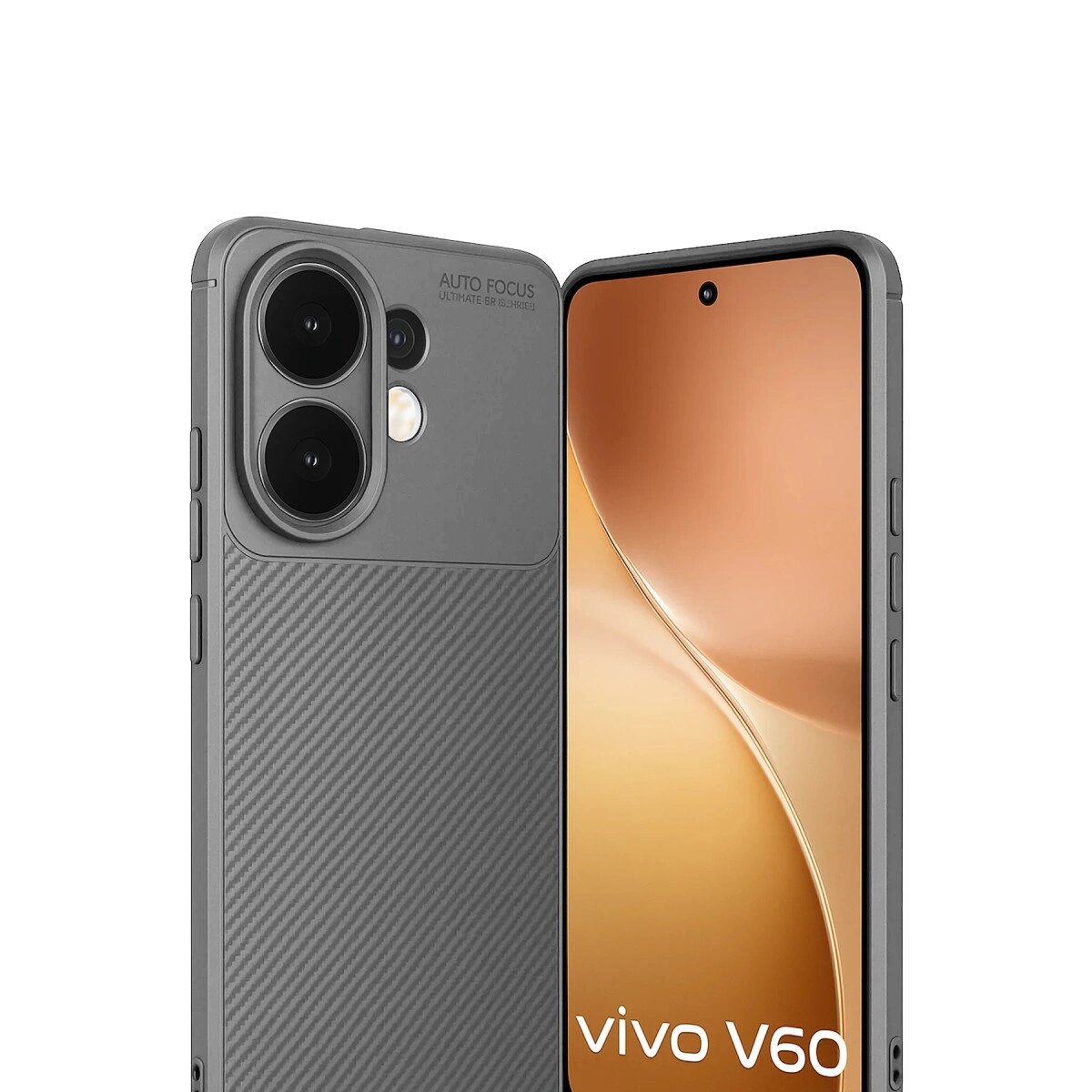 Vivo V60 5g Auto Focus Karbon Kapak - Gri Vivo V60 5g Auto Focus Karbon Kapak - Gri