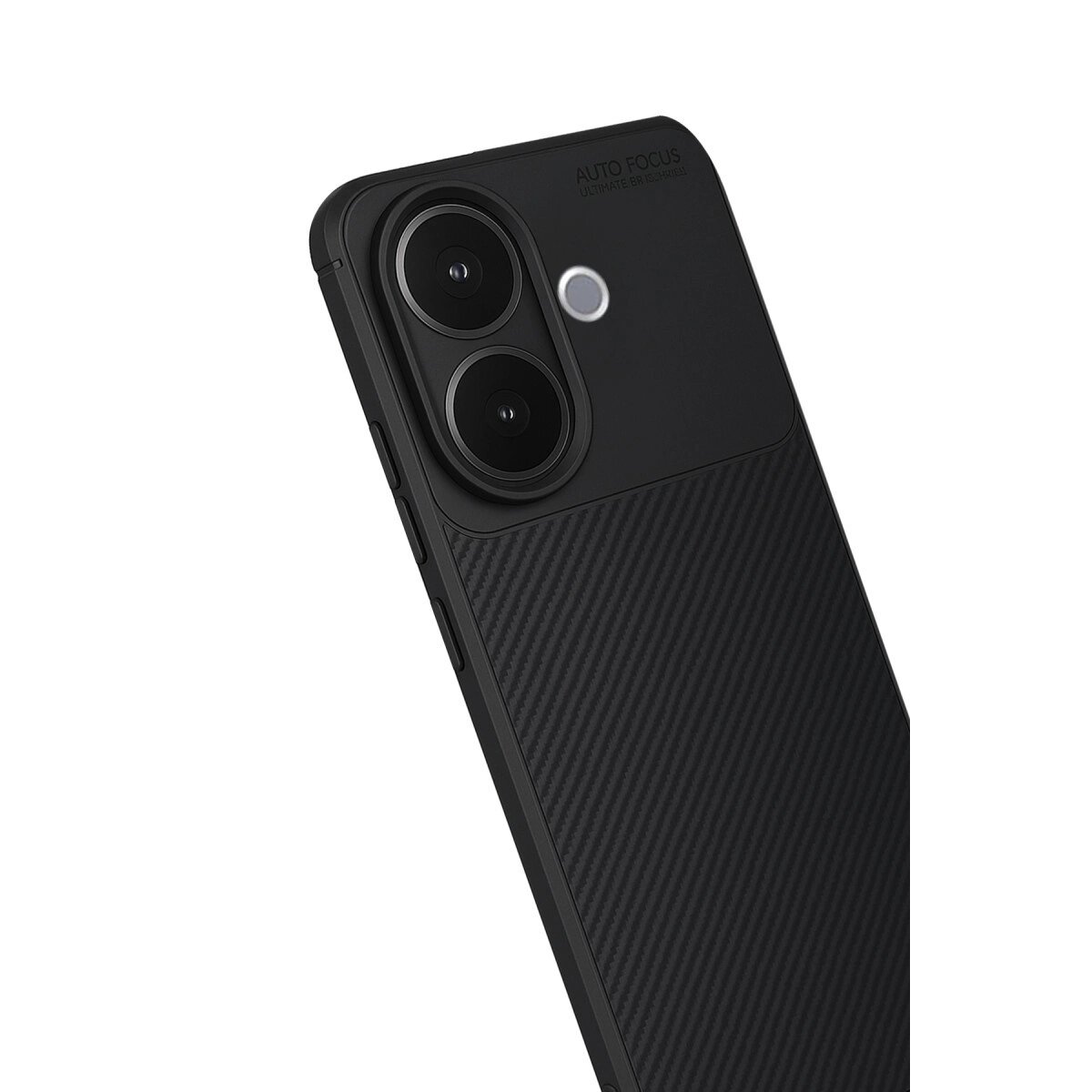 Vivo V60 Lite Auto Focus Karbon Kapak - Siyah Vivo V60 Lite Auto Focus Karbon Kapak - Siyah