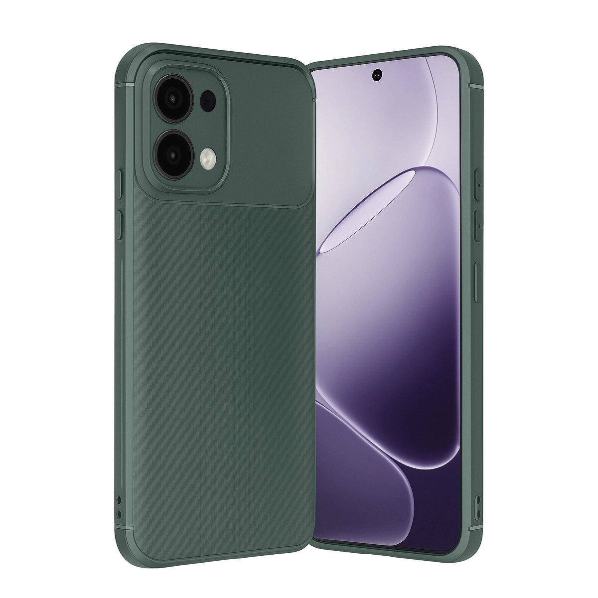 A6 Pro 4g Auto Fus Karbon Kapak - Koyu Yeşil