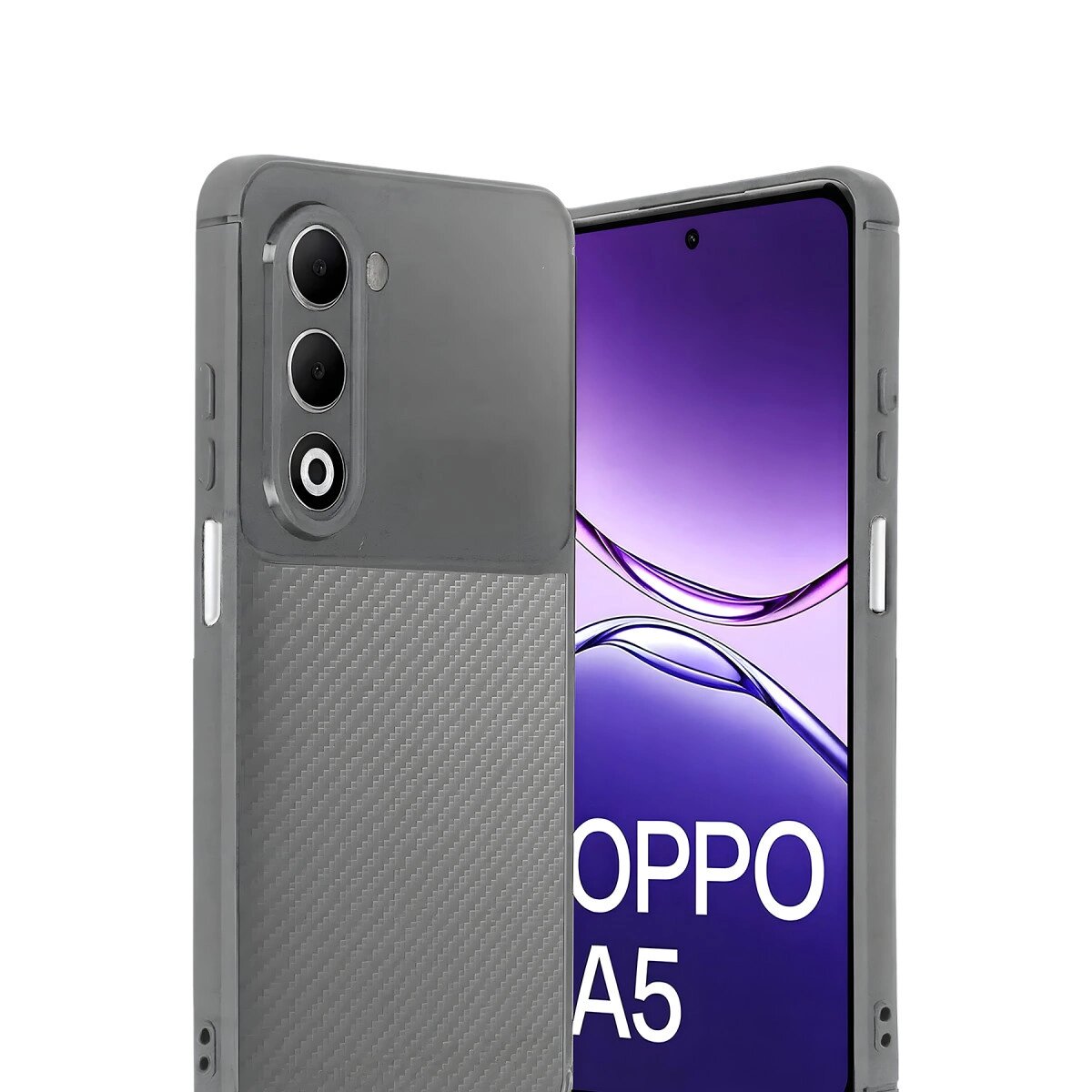 Oppo A5 4g Auto Focus Karbon Kapak - Gri Oppo A5 4g Auto Focus Karbon Kapak - Gri