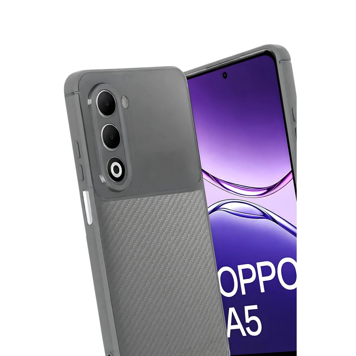 Oppo A5 4g Auto Focus Karbon Kapak - Gri Oppo A5 4g Auto Focus Karbon Kapak - Gri