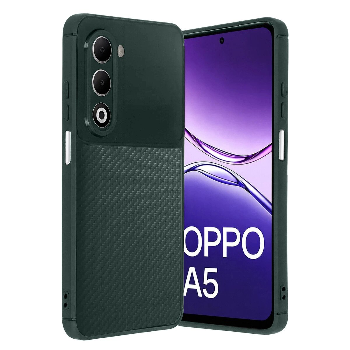 A5 4g Auto Fus Karbon Kapak - Koyu Yeşil