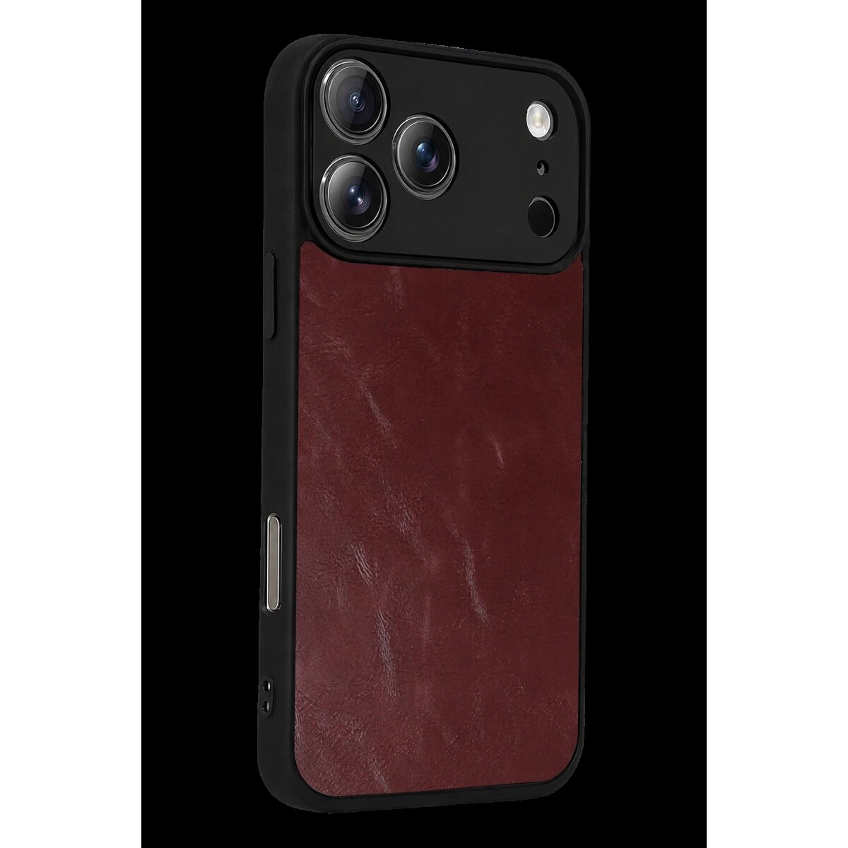 Apple İphone 17 Pro Aras Deri Kapak - Bordo Apple İphone 17 Pro Aras Deri Kapak - Bordo