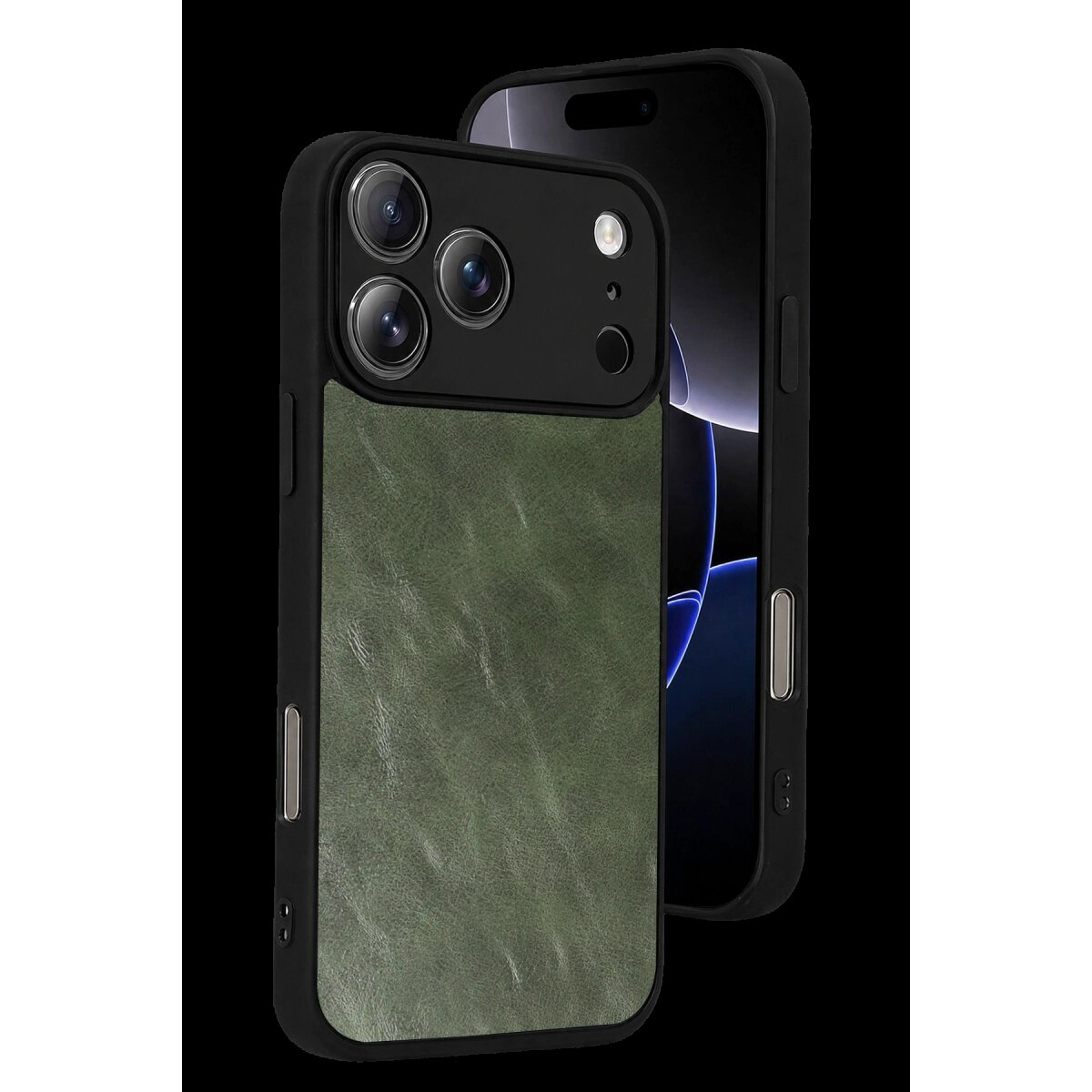 Apple İphone 17 Pro Aras Deri Kapak - Yeşil