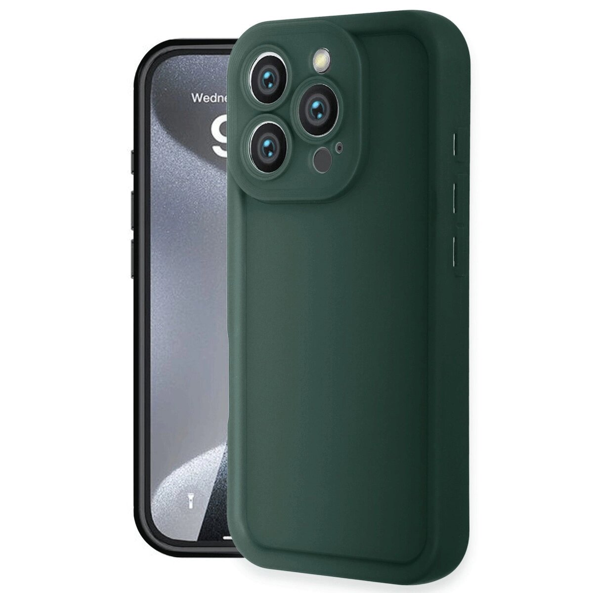 Apple İphone 16 Pro Max Kılıf Viera Silikon - Koyu Yeşil Apple İphone 16 Pro Max Kılıf Viera Silikon - Koyu Yeşil