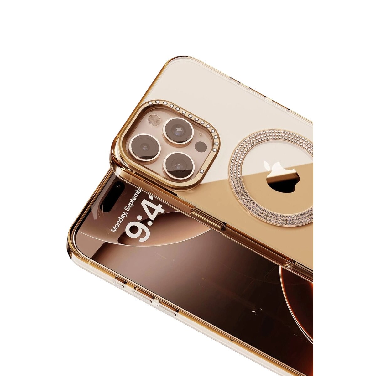 Joko Apple İphone 16 Pro Max Tash Diamond Magsafe Kapak - Gold Joko Apple İphone 16 Pro Max Tash Diamond Magsafe Kapak - Gold