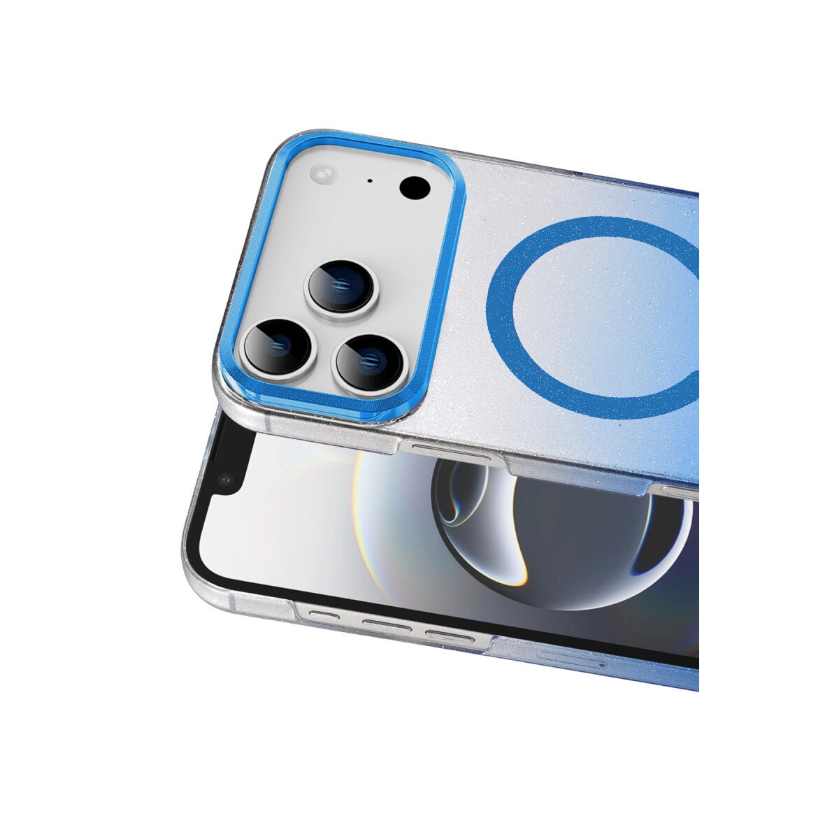 Apple İphone 17 Pro Glossy Magsafe Kapak - Mavi