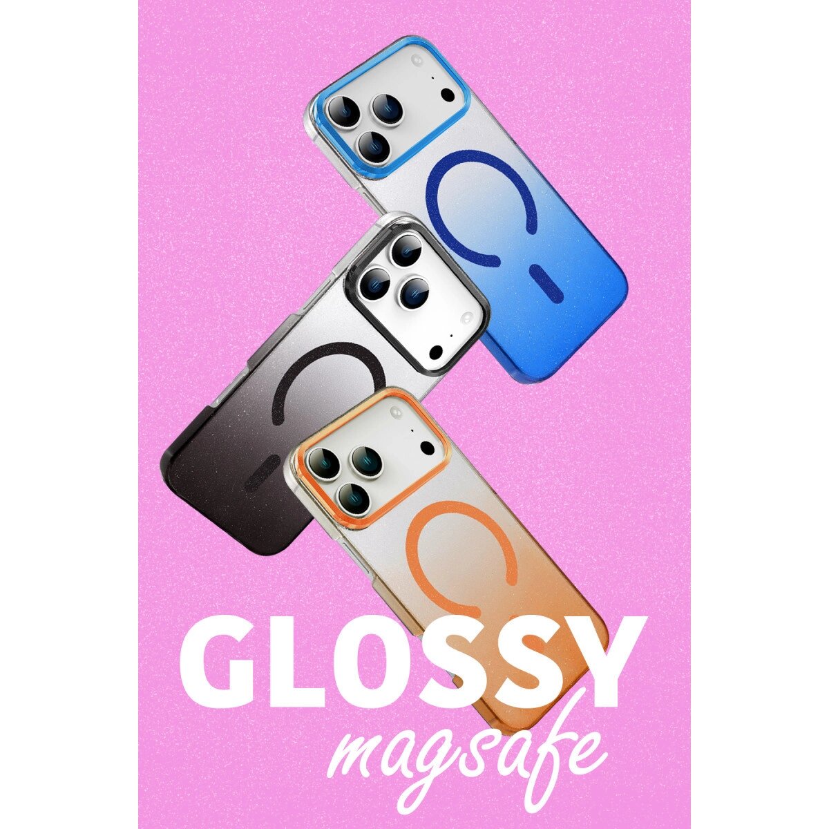 Apple İphone 17 Pro Glossy Magsafe Kapak - Turuncu Apple İphone 17 Pro Glossy Magsafe Kapak - Turuncu