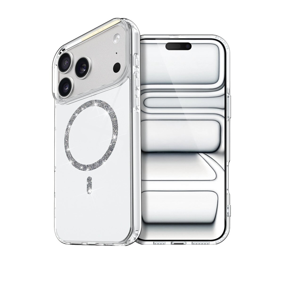 Apple İphone 17 Pro Live Diamond Magsafe Kapak - Şeffaf