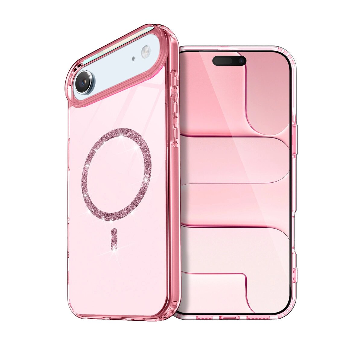 Apple İphone 17 Air Live Diamond Magsafe Kapak - Pembe Apple İphone 17 Air Live Diamond Magsafe Kapak - Pembe