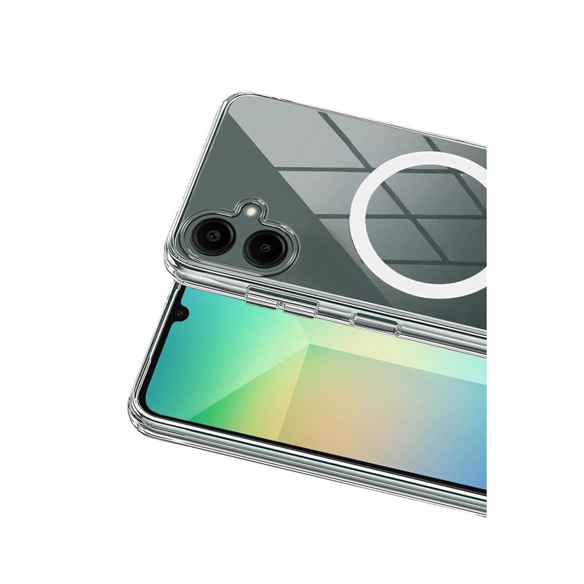 Samsung Galaxy A06 Combo Sert Şeffaf Magsafe Kapak - Şeffaf Samsung Galaxy A06 Combo Sert Şeffaf Magsafe Kapak - Şeffaf