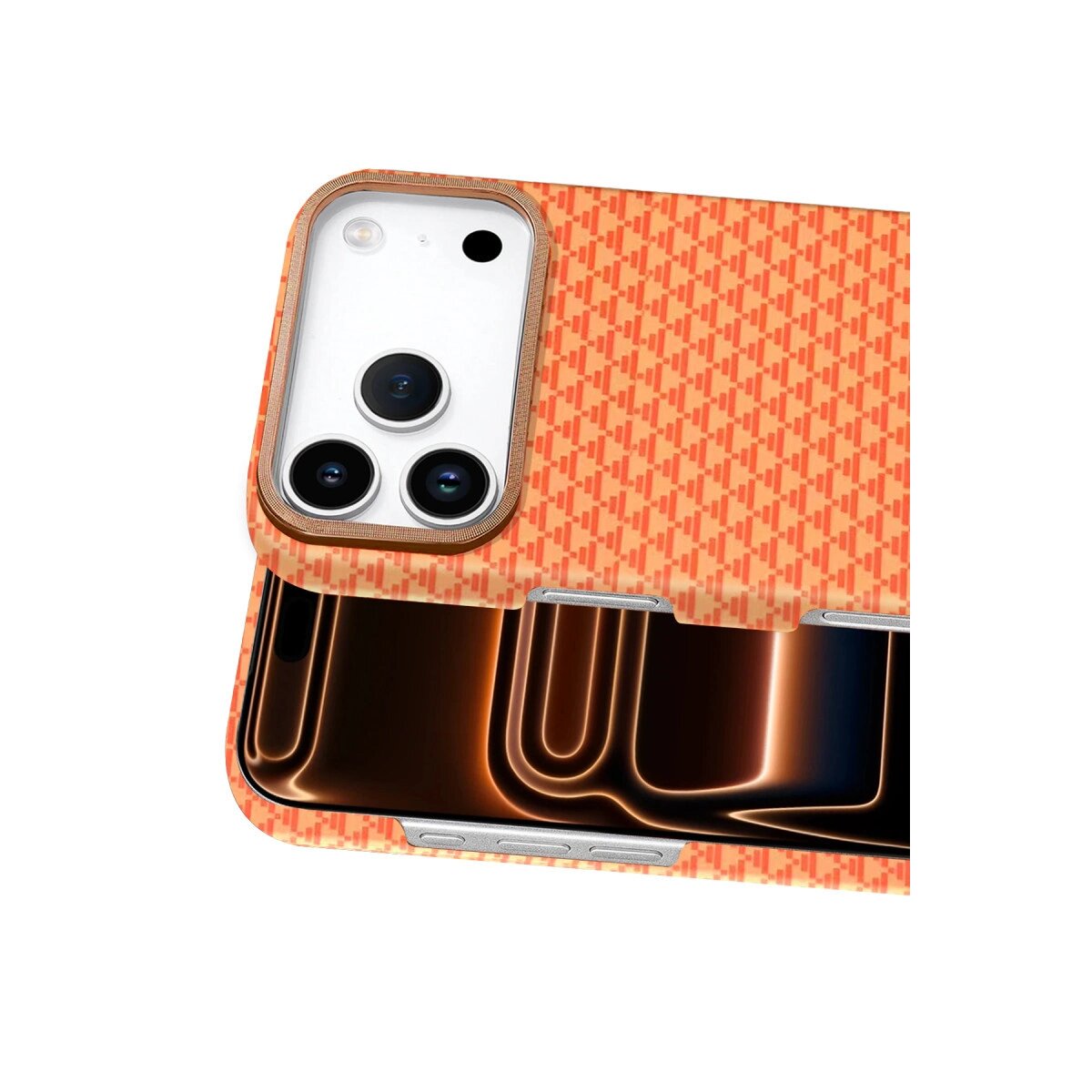 Apple İphone 17 Pro Max Vega Magsafe Kapak - Parlak Turuncu Apple İphone 17 Pro Max Vega Magsafe Kapak - Parlak Turuncu