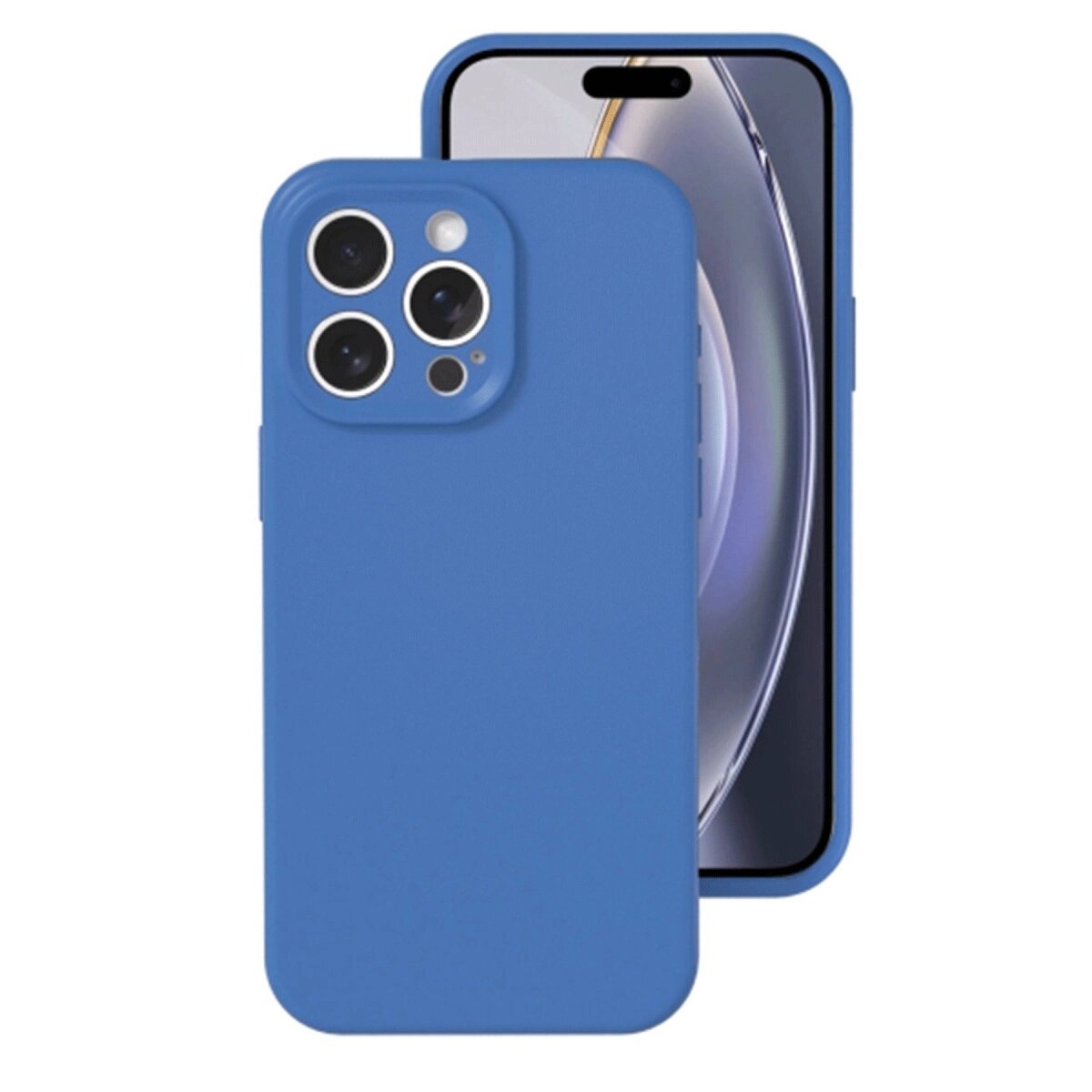 Apple İphone 16 Pro Kılıf Nano İçi Kadife Silikon - Mavi Apple İphone 16 Pro Kılıf Nano İçi Kadife Silikon - Mavi